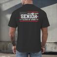 Senior Class 2026 Graduation American Flag Senior 2026 Men's Back Print T-Shirt