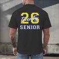 Senior Class 2026 Graduation Yellow Blue Letters Men's Back Print T-Shirt