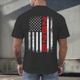 Senior Class Of 2026 Patriotic American USA Flag Graduation Men's Back Print T-Shirt