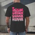 Senior Class Of 2026 Pink Coquette Bow Graduation 2026 Men's Back Print T-Shirt