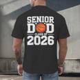Senior Dad Class Of 2026 Cute Basketball Dad Graduation 2026 Men's Back Print T-Shirt