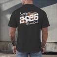 Senior Dad Class Of 2026 Soccer Ball Graduation Men's Back Print T-Shirt
