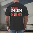 Senior Football Mom 2027 Team Class Of 2027 Graduation Mom Men's Back Print T-Shirt
