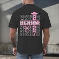 Senior Mom 2027 Class Of 2027 Coquette Bow Graduation 2027 Men's Back Print T-Shirt