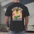 Senior Mom Class Of 2026 Daisy Flower Retro Graduation Men's Back Print T-Shirt