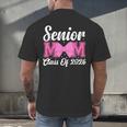 Senior Mom Class Of 2026 Pink Coquette Bow Graduation Men's Back Print T-Shirt