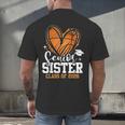 Senior Sister Class Of 2026 Basketball Graduation Heart Men's Back Print T-Shirt