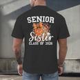 Senior Sister Class Of 2026 Coquette Basketball Graduation Men's Back Print T-Shirt