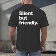 Silent But Friendly A Design For Introverts Men's Back Print T-Shirt Silent But Friendly A Design For Introverts Men's Back Print T-Shirt