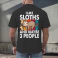 Sloth For Sloth Lover Men Women Kids Introvert Men's Back Print T-Shirt Sloth For Sloth Lover Men Women Kids Introvert Men's Back Print T-Shirt