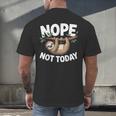 Sloth Shirts Cute Introvert Nope Not Today Sloth Men's Back Print T-Shirt Sloth Shirts Cute Introvert Nope Not Today Sloth Men's Back Print T-Shirt