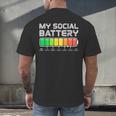 Social Battery Low Energy Antisocial Introvert Men's Back Print T-Shirt Social Battery Low Energy Antisocial Introvert Men's Back Print T-Shirt