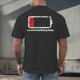 Social Battery Low Introvert Men's Back Print T-Shirt