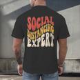Social Distancing Expert Introvert Men's Back Print T-Shirt