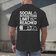 Social Interactions Limit Reached Introvert Tired Men's Back Print T-Shirt Social Interactions Limit Reached Introvert Tired Men's Back Print T-Shirt