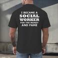 Social Worker Graduation Men Women Social Worker Men's Back Print T-Shirt