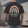 Social Worker Work MSW BSW Graduation 2024 Masters Degree Men's Back Print T-Shirt