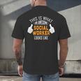 Social Work s Graduation Social Worker Men Men's Back Print T-Shirt