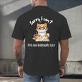 Sorry I Can't Indoor Cat Top For Introvert With Coffee Book For Men Women Kids Men's Back Print T-Shirt Sorry I Can't Indoor Cat Top For Introvert With Coffee Book For Men Women Kids Men's Back Print T-Shirt