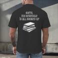 Sorry I'm All Booked Up Book Lover Librarian And Teacher Men's Back Print T-Shirt