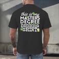 St Patricks Day Masters Degree MSW Graduation Social Work Men's Back Print T-Shirt