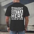 Straight Outta Here Class Of 2018 Senior Graduation Men's Back Print T-Shirt