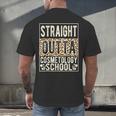 Straight Outta Cosmetology School Leopard Graduation Men's Back Print T-Shirt