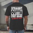 Straight Outta First Grade Class Of 2018 Graduation Men's Back Print T-Shirt