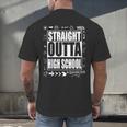 Straight Outta High School Shirt Cute Graduation Men's Back Print T-Shirt