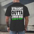 Straight Outta Junior High School Class Of 2022 Graduation Men's Back Print T-Shirt