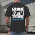 Straight Outta Junior High School Graduation Class Of 2022 Men's Back Print T-Shirt