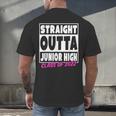 Straight Outta Junior High School Graduation Men's Back Print T-Shirt