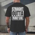 Straight Outta Pharmacy School Class 2025 Pharma Graduation Men's Back Print T-Shirt