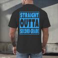 Straight Outta Second Grade Graduation Class Men's Back Print T-Shirt