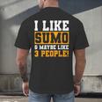 Sumo Wrestling Introvert Wrestler Sumotori Japanese Sport Men's Back Print T-Shirt Sumo Wrestling Introvert Wrestler Sumotori Japanese Sport Men's Back Print T-Shirt