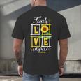 Sunflower Teach Love Inspire Cool Graduation Teacher School Men's Back Print T-Shirt