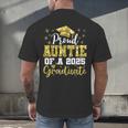 Super Proud Auntie Of 2025 Graduate Senior Graduation Family Men's Back Print T-Shirt