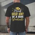 Super Proud Great Aunt Of 2025 Graduate Graduation Family Men's Back Print T-Shirt