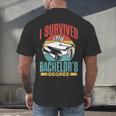 I Survived My Bachelor's Degree Party Bachelor Graduation Men's Back Print T-Shirt
