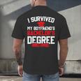 I Survived My Boyfriend's Bachelor's Degree Graduation Men's Back Print T-Shirt