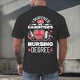 I Survived My Daughter's Nursing Degree School Graduation Men's Back Print T-Shirt