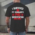 I Survived My Husband's PHD Dissertation Graduation Men's Back Print T-Shirt