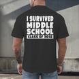 I Survived Middle School Class Of 2018 Graduation Men's Back Print T-Shirt