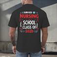 I Survived Nursing School Class Of 2025 Nurse Graduation Men's Back Print T-Shirt