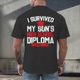 I Survived My Son's High School Diploma Graduation Men's Back Print T-Shirt