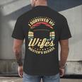 Survived My Wife's Master's Degree College Graduation Men's Back Print T-Shirt