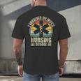 I Survived My Wife's Nursing Degree Nursing Graduation Men's Back Print T-Shirt