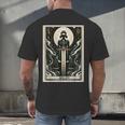 Tarot Cards Guide Book Esoteric Mysticism Clothing Tarot Card Justice Men's Back Print T-Shirt