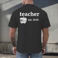 Teacher Est 2018 Vintage Graduation Men's Back Print T-Shirt