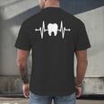 Tooth Heartbeat Dentist Graduation Party Dental Heartbeat Men's Back Print T-Shirt